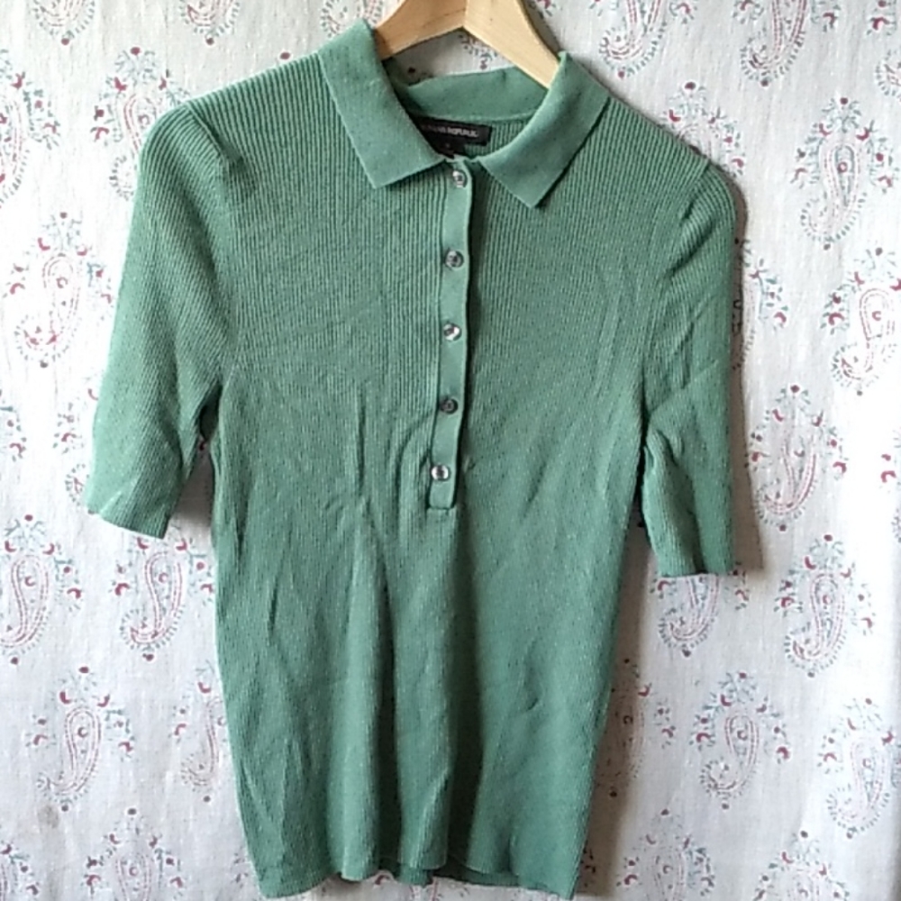 Banana Republic Ribbed Polo Shirt